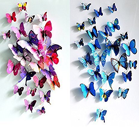3D Butterly 24-pc Wall Art ONLY $1.93 SHIPPED!!