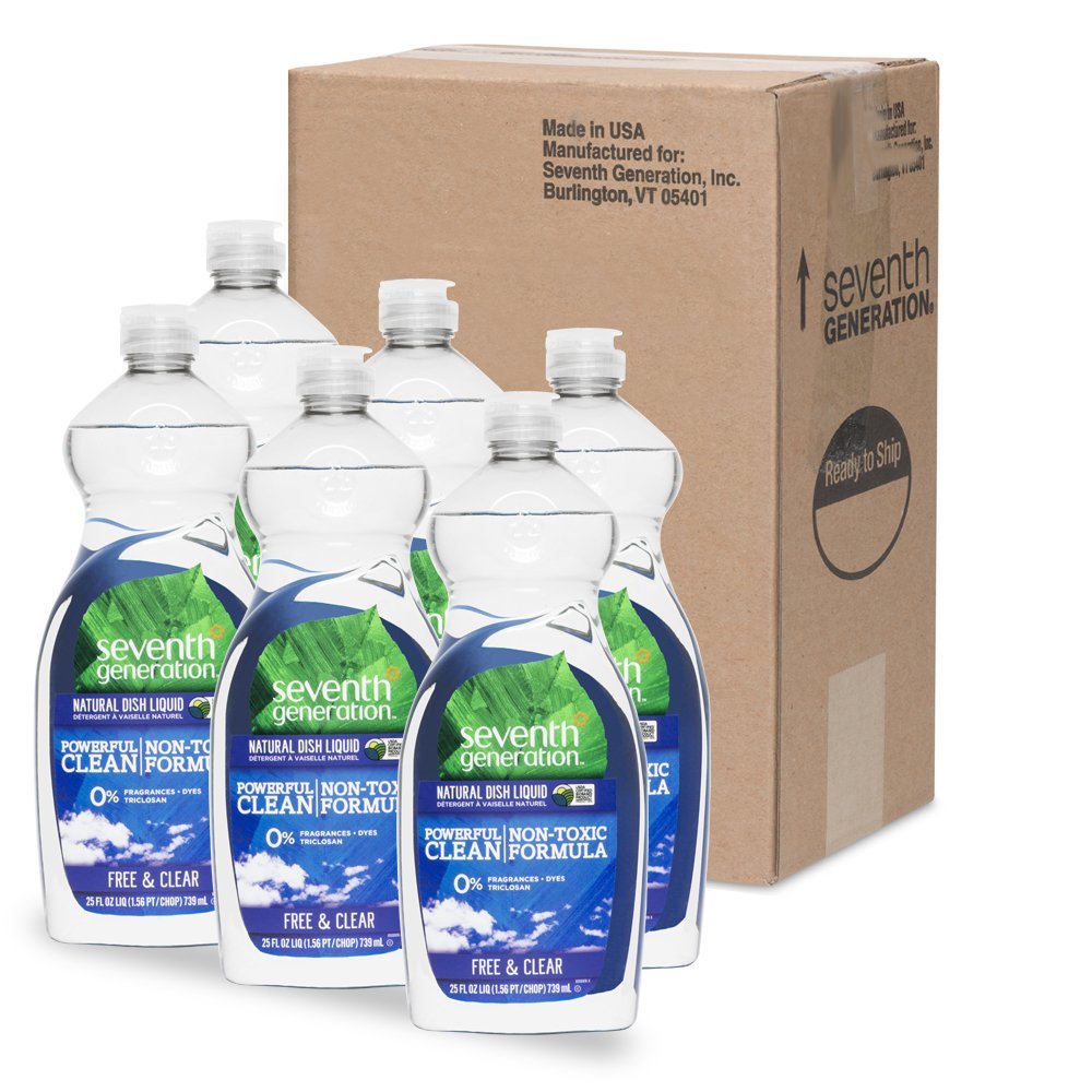 Seventh Generation Dish Liquid (Free & Clear) Pack of 6 Only $12.14! That’s $2.02 Each!