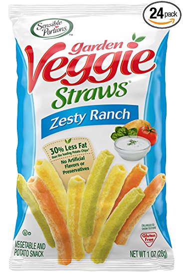 Zesty Ranch Garden Veggie Straws Sensible Portions, 24-ct—$9.00!
