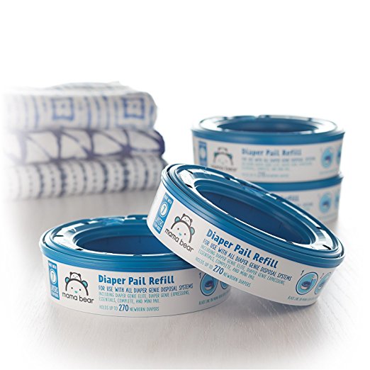 Mama Bear Diaper Pail Refills (For Diaper Genie Pails) 4 Count Only $19.99 For Prime Members!