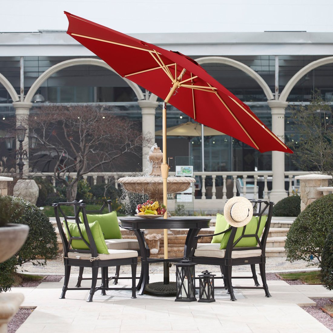 Patio Umbrella with Tilt and Crank (4 Colors) Only $17.96!