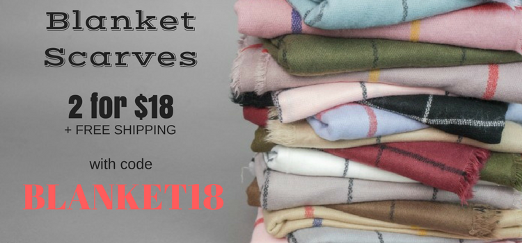 Still available at Cents of Style! Blanket Scarves – 2 for $18.00! Free shipping!