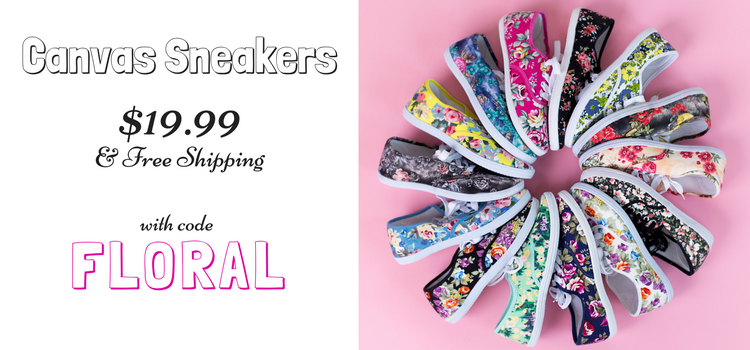 Cents of Style Bold & Full Wednesday – Canvas Floral Sneakers just $19.99! FREE SHIPPING!
