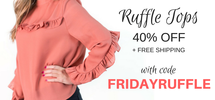 Fashion Friday at Cents of Style! Fun Ruffle Tops – 40% Off! Free shipping!