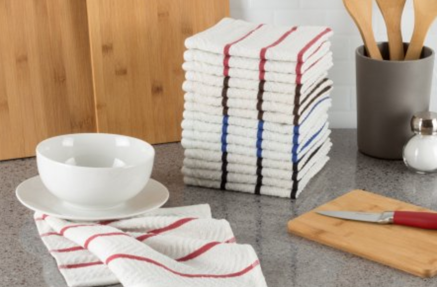 Chevron Terry Kitchen Towel Washcloth 16-Piece Set Just $11.99! (Reg. $31.53)
