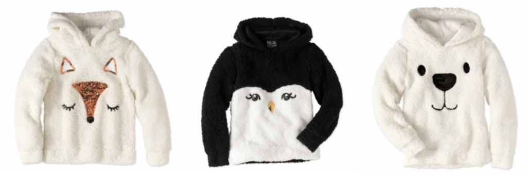 Girls’ Plush Fleece Character Hoodie Just $5.00!