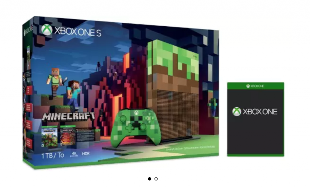 Xbox One S 1TB Console Minecraft Limited Edition Bundle + Free Game Just $299! (Reg. $399.00)