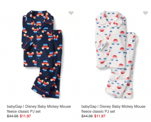GAP Baby Mickey Mouse Fleece Pajama Set Just $9.57!