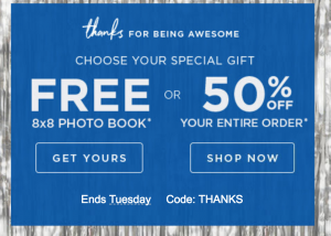 EXTENDED!! FREE Photo Book From Shutterfly Or 50% Off Your Entire Order!