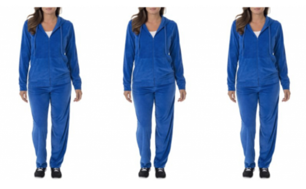 Danskin Now Women’s Velour Hoodie and Pant Tracksuit Just $9.00!