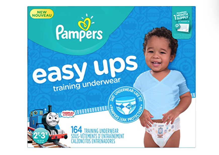Pampers Easy Ups Training Pants Pull On Disposable Diapers 2T-3T 164-Count $28.56 Shipped!