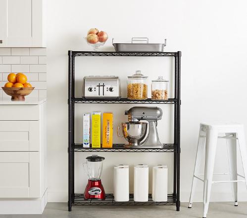 AmazonBasics 4-Shelf Shelving Unit (Black) – Only $36.67 Shipped!