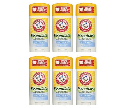 Arm & Hammer Essentials Solid Deodorant, Unscented (6 Count) – Only $11.28! *Prime Member Exclusive*