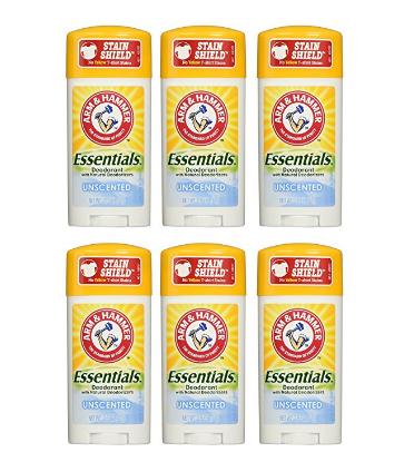 Arm & Hammer Essentials Solid Deodorant, Unscented (6 Count) – Only $9!