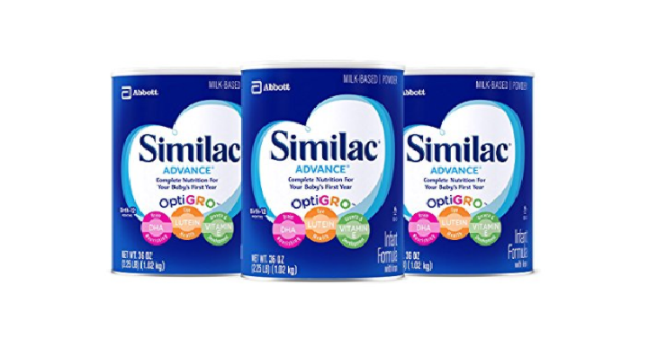Similac Advance Infant Formula with Iron (Pack of 3) Only $52.50 Shipped!