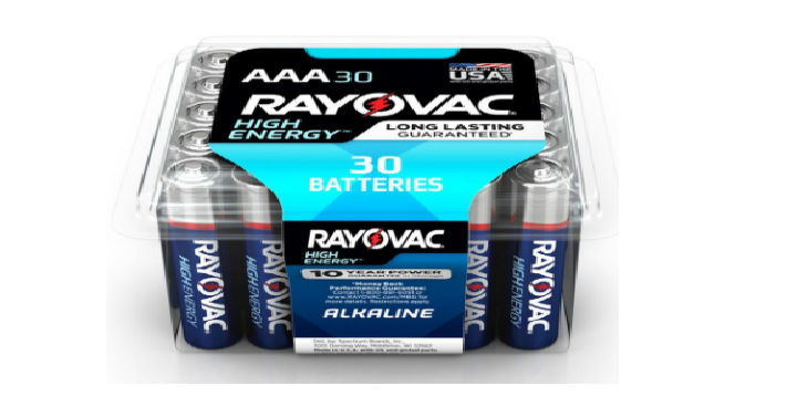 Rayovac High Energy Alkaline AAA Volt Battery (30-Pack) Only $5.48!