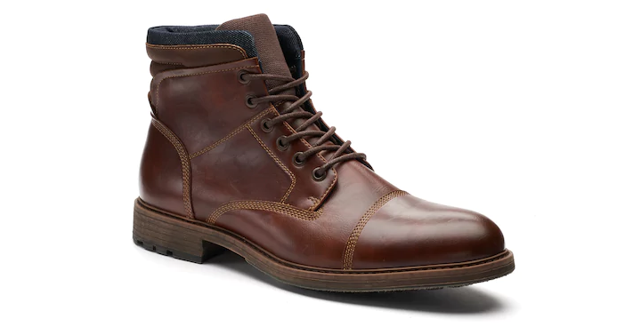 Kohl’s 30% Off! Earn Kohl’s Cash! Spend Kohl’s Cash! Stack Codes! FREE Shipping! SONOMA Goods for Life Arches Men’s Ankle Boots – Just $25.19!