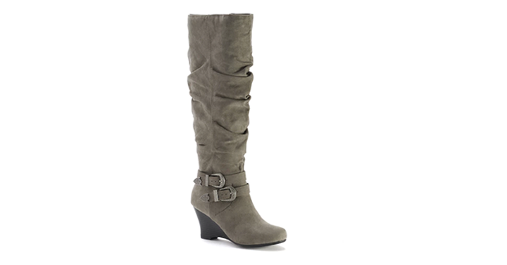 LAST DAY!!! Kohl’s 30% Off! Spend Kohl’s Cash! Stack Codes! FREE Shipping! SO Limousine Women’s Tall Wedge Boots – Just $22.39!
