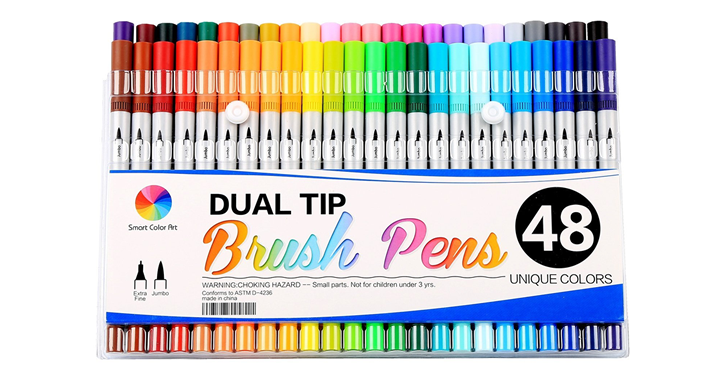 Smart Color Art Dual Tip Brush Pens – 48 Pack – Just $15.79!