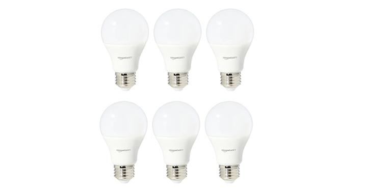 AmazonBasics 60 Watt Equivalent, Soft White, Non-Dimmable, LED Light Bulb, 6-Pack – Just $14.41!
