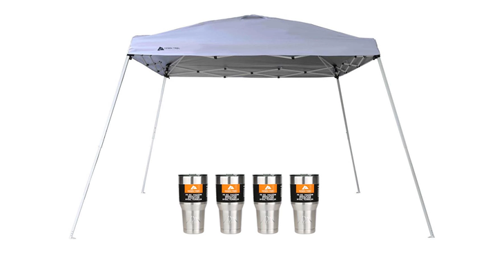 Ozark Trail 12×12 Slant Leg Canopy with 4 Tumblers Value Bundle – Just $42.76! Hurry – Back in stock again!