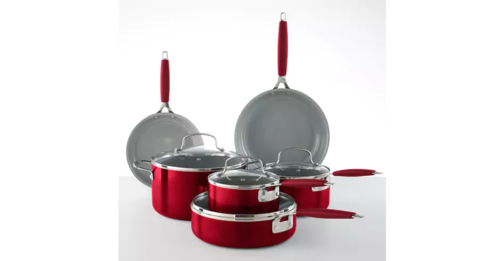 LAST DAY!!! Kohl’s 30% Off! Spend Kohl’s Cash! Stack Codes! FREE Shipping! Food Network 10-pc. Ceramic Cookware Set – Just $69.99!