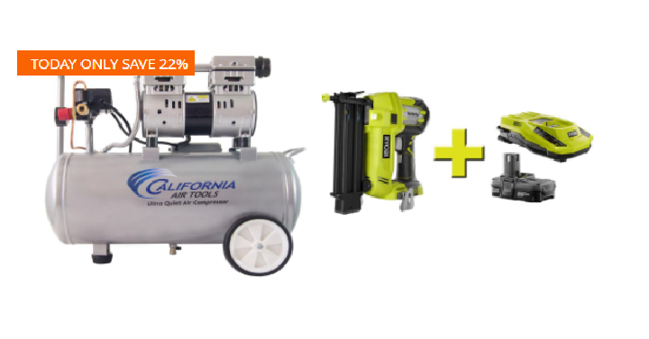 Home Depot: Save up to 30% off Select Nailers & Compressors! Today, Jan. 10th Only!