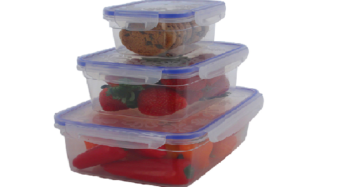 Square or Rectangle Snap and Lock Containers (12 Piece) Only $12.99 Shipped!