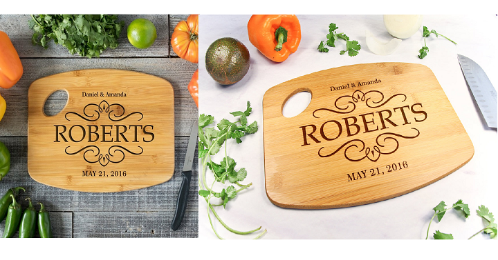 Jane: Personalized Handle Vintage Family Name Cutting Board Only $13.95!