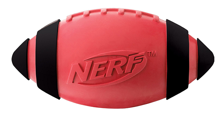 Nerf Dog Squeak Rubber Football Dog Toy – Just $3.14!