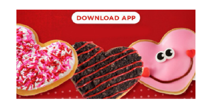 FREE Krispy Kreme Valentine’s Doughnut TODAY! (With App)