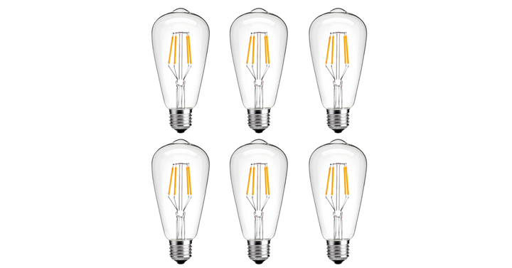 Vintage Edison Dimmable LED Light Bulbs – Pack of 6 – Just $18.99!