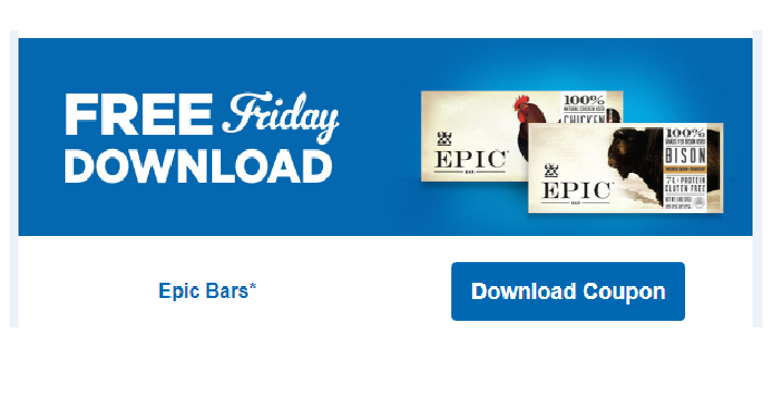 FREE Epic Bar! Download Coupon Today, January 26th Only!