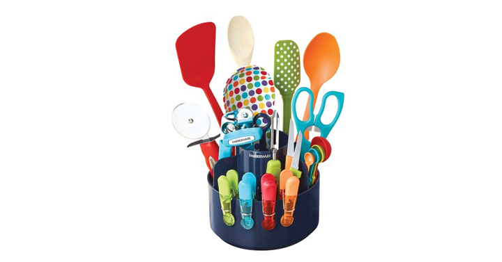 Farberware Colourworks 20 Piece Multi Color Kitchen Gadget Caddy Set – Just $13.97!