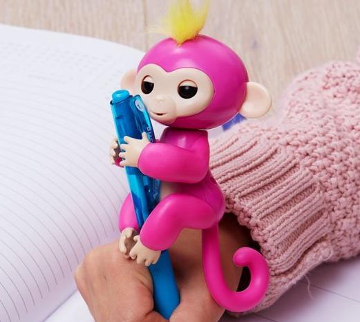 WowWee Fingerlings Interactive Baby Monkey – Bella (Pink with Yellow Hair) – Only $13.99!