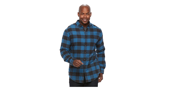 Kohl’s 30% Off! Earn Kohl’s Cash! Spend Kohl’s Cash! Stack Codes! FREE Shipping! Men’s Croft & Barrow True Comfort Plaid Classic-Fit Flannel Button-Down Shirt – Just $10.49!