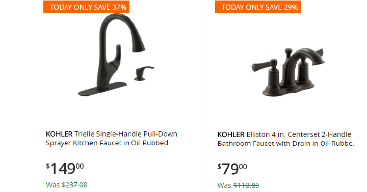 Home Depot: Save up to 50% off Select KOHLER Kitchen Faucets & Bathroom Hardware!