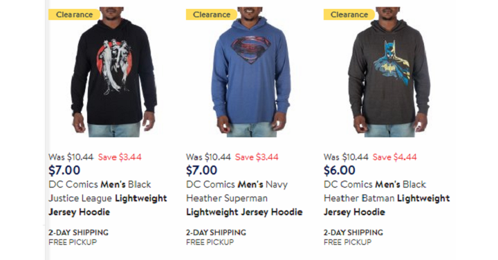 Walmart: Men’s Superman/Batman Hoodie Starting at $6.00!