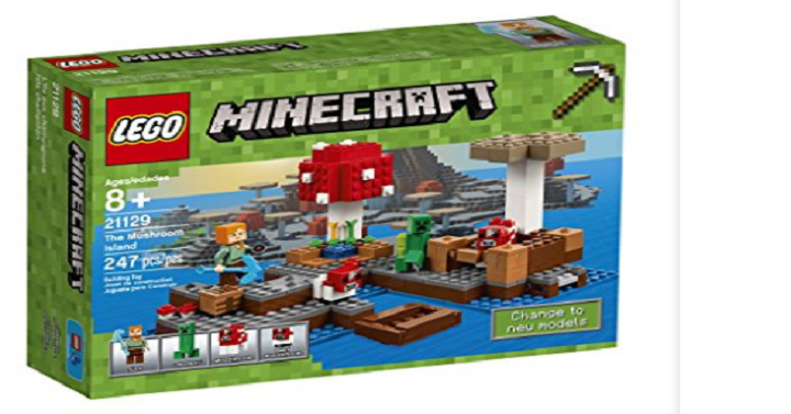 Lego Minecraft Mushroom Island Building Kit for Just $15.99!