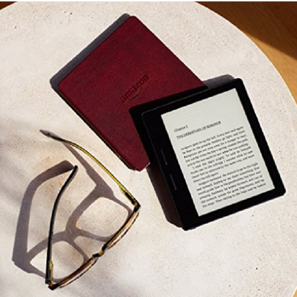 Black 6′ Kindle Oasis E-reader with Leather Charging Cover $299.99 + FREE Shipping!