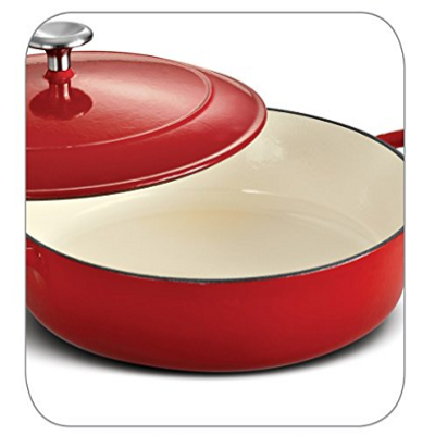 Tramontina Enameled 4 Quart Cast Iron Covered Braiser in Red ONLY $63.79 (Reg. $130) + FREE Shipping!