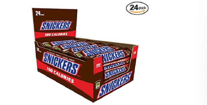 SNICKERS 100 Calories Chocolate Candy Bars 24-Count Box for ONLY $7.05!