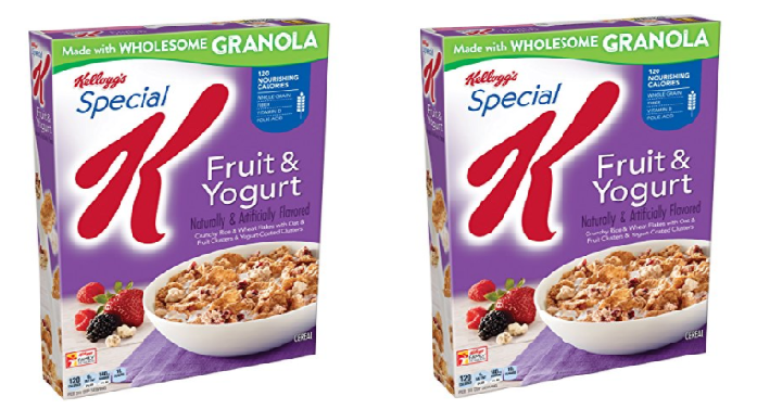 Special K Cereal, Fruit and Yogurt, 12.5 Ounce Only $1.00!