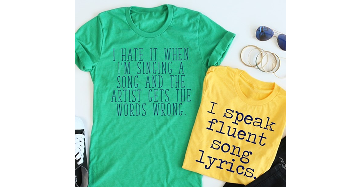 Song Lyric Tees from Jane – Just $13.99!