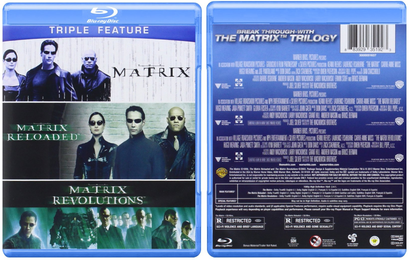 Matrix Triple Feature on Multi-Format Only $9.96!