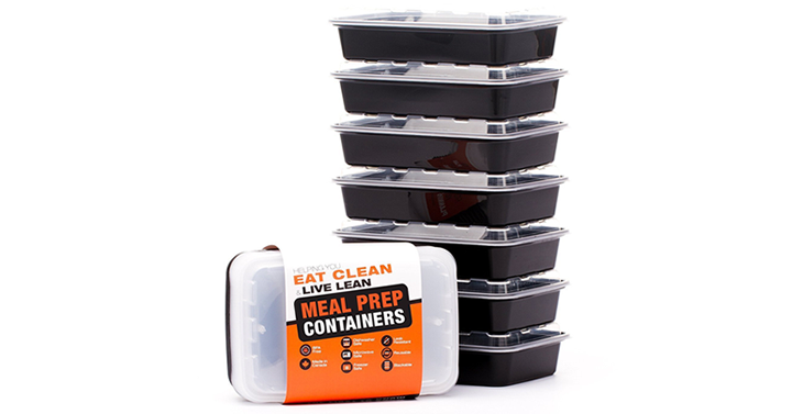 BPA-Free Reusable Microwavable Meal Prep Containers with Lids – 7 Pack – Just $6.49!