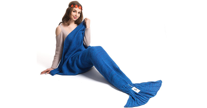 Knitted Mermaid Tail Blanket – Just $9.99!