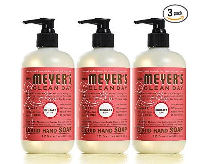 Mrs Meyers Hand Soap, Rhubarb, 12.5 Fluid Ounce (Pack of 3) – Only $7.47!