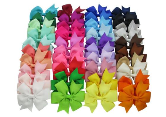 QingHan 3” Grosgrain Ribbon Pinwheel Hair Bows (40 Pieces) – Only $10.50!