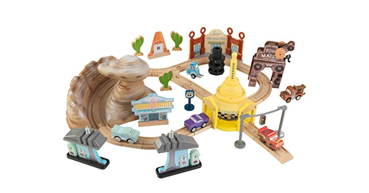 KIDKRAFT Disney Pixar Cars 3 Radiator Springs 50 Piece Wooden Track Set – Just $31.99!